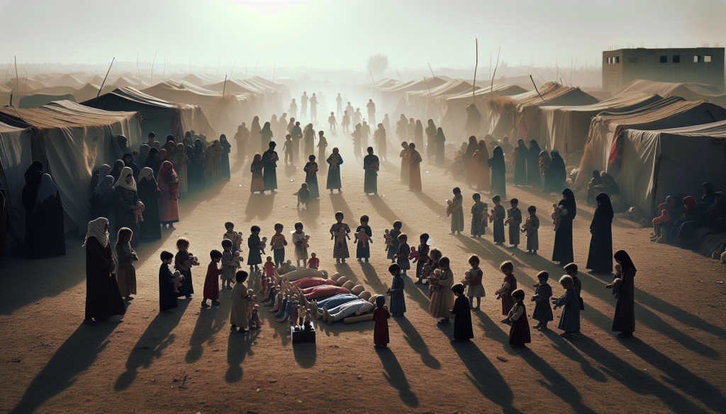 Children in Gaza Reenact Funeral Procession Amid Conflict Impact