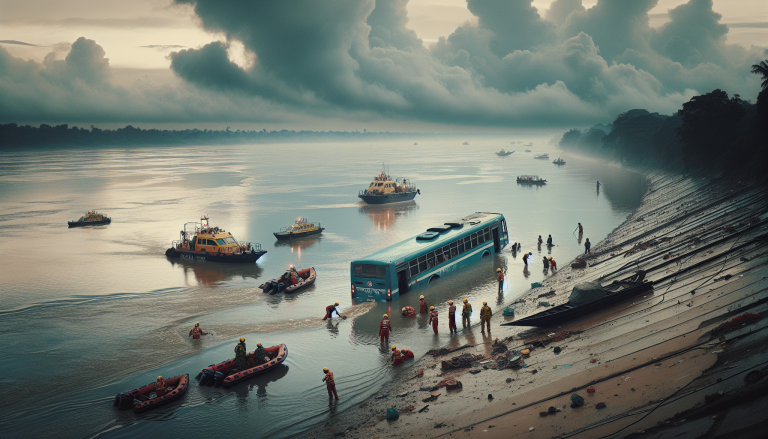 Dozens Killed as Passenger Bus Falls into Padma River in Bangladesh