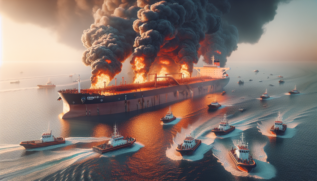 Drone Attack Ignites Fire on Kuwaiti Tanker in UAE Amid Regional Tensions