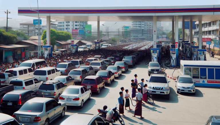 Fuel Shortages Cause Long Queues at Myanmar Petrol Stations Amid Iran War