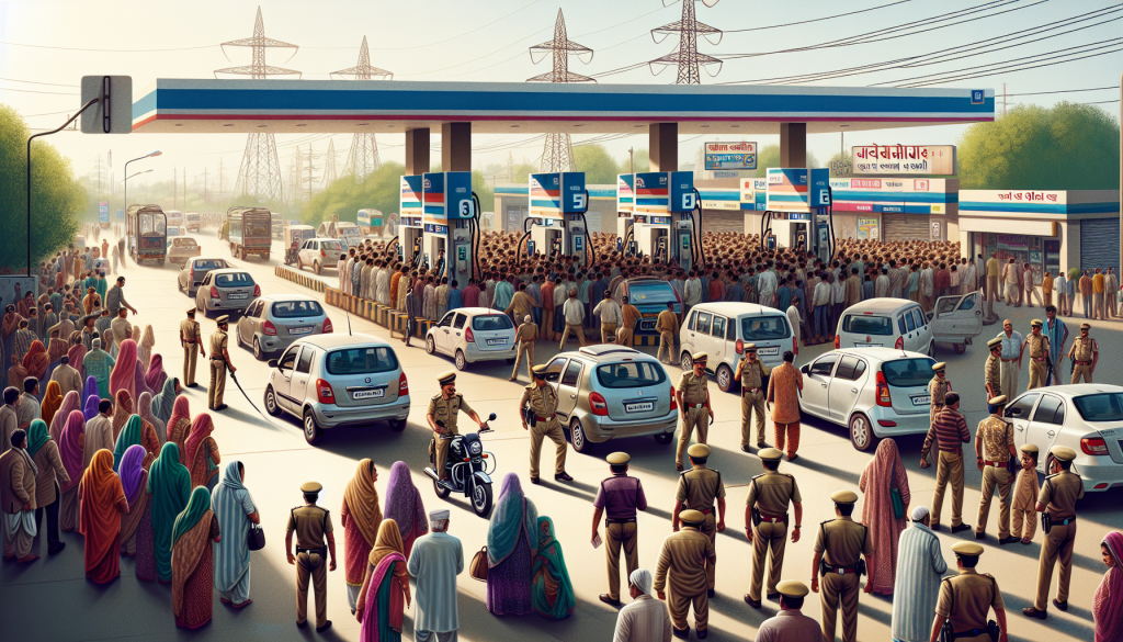 Indian Police Brace for Crowds Amid Rising Concerns Over Fuel Shortages in Gujarat