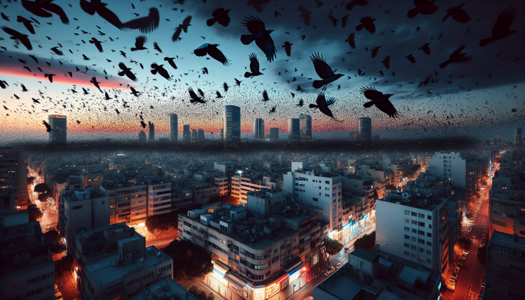 Massive Crow Flocks Over Tel Aviv Spark Viral Theories Amid Tensions
