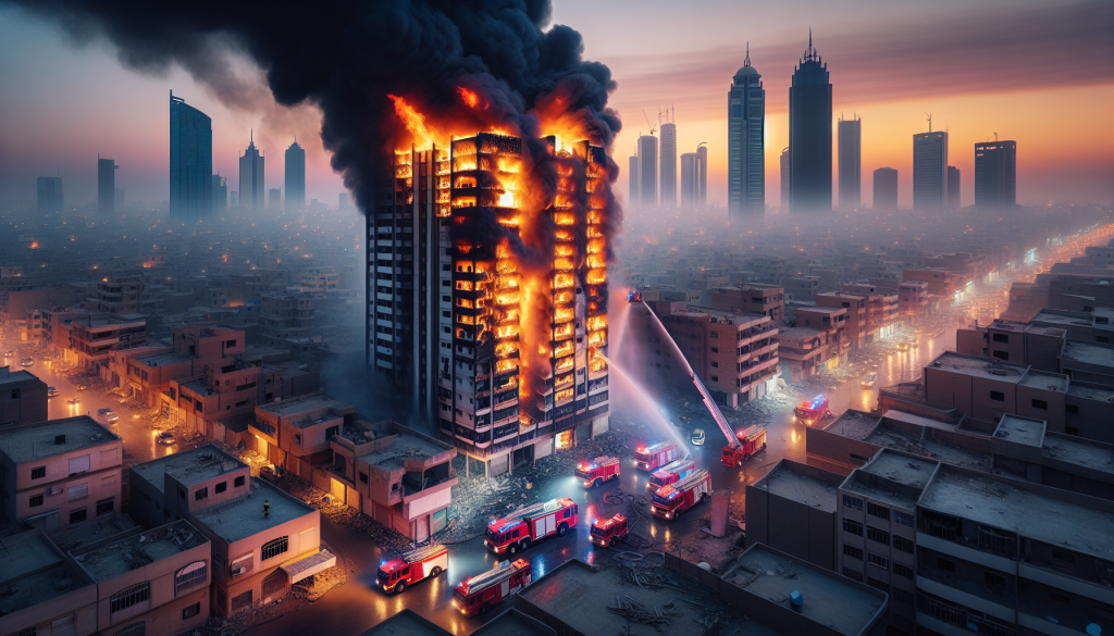 Massive Explosion and Fire Engulf Erbil High-Rise Following Iranian Strikes