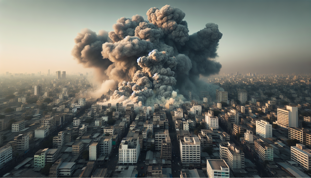 Smoke Clouds Beirut Suburbs After Israeli Airstrike on April 2024