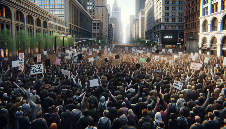 Thousands Rally Across US in Anti-Trump ‘No Kings’ Protests