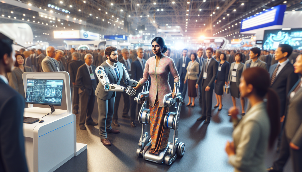 Canton Fair Robotics Exhibit Gains Fame for Assisting Woman to Walk