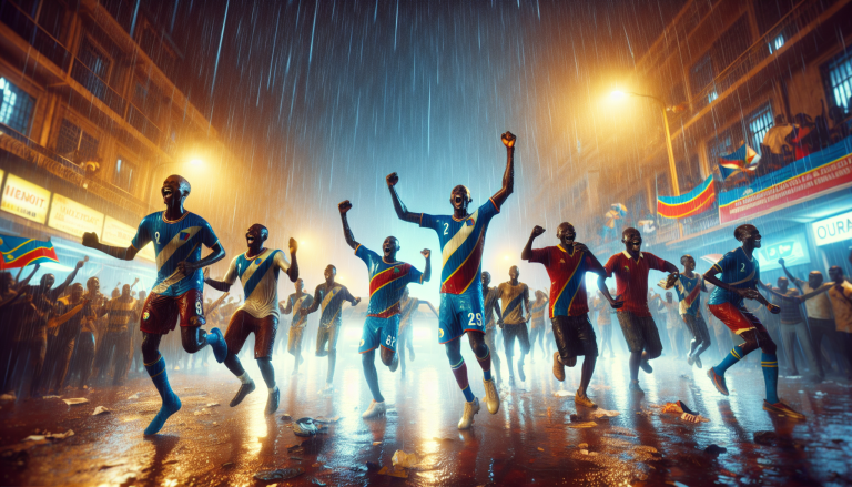 DR Congo Fans Celebrate Historic World Cup Qualification in Rain