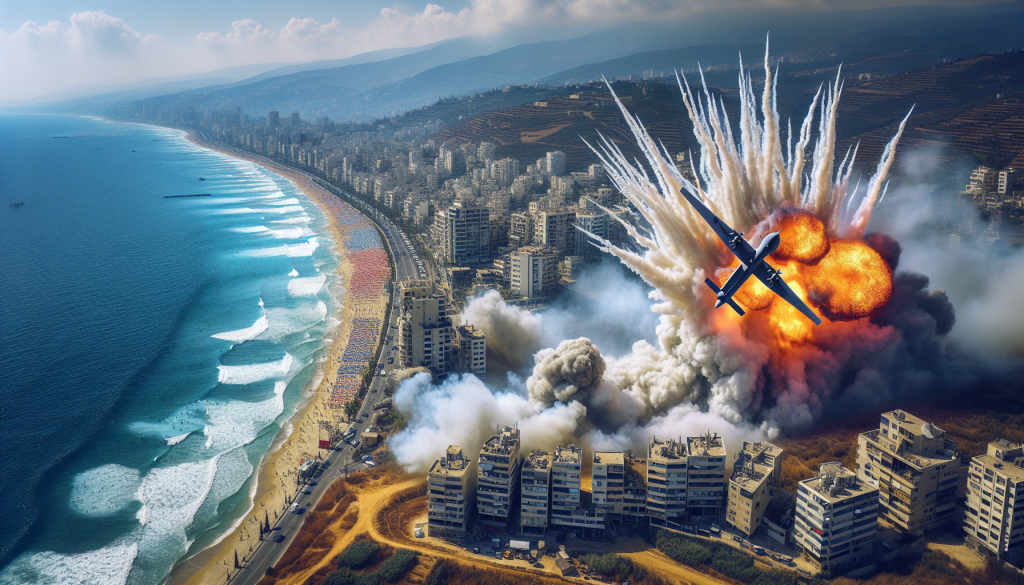 Drone Explosion Captured on Video Near Lebanon Border in Northern Israel