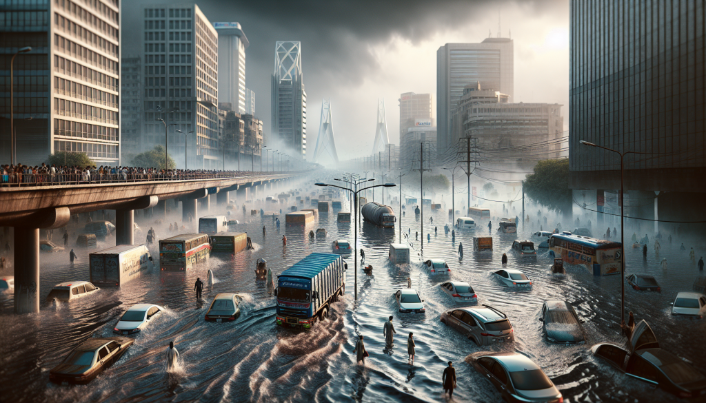 Heavy Rain Floods University Road, Disrupts Karachi Traffic
