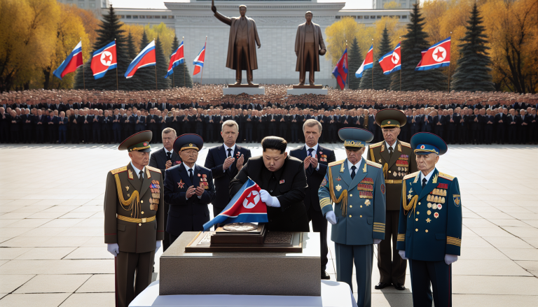 Kim Jong Un Unveils Memorial for North Korean Soldiers in Ukraine Conflict