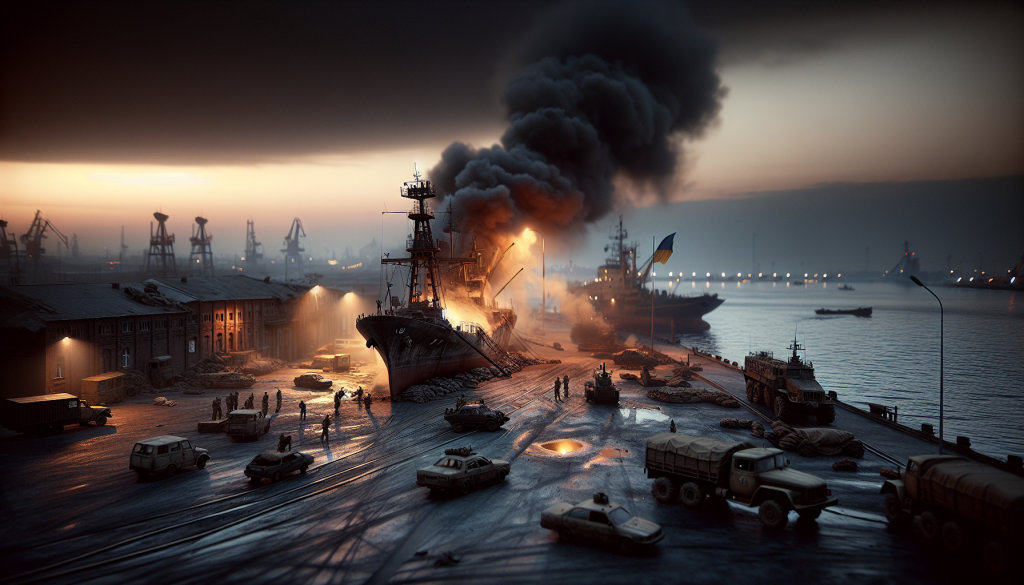 Russian Strikes on Ukraine Kill Five, Damage Ship in Port Amid Ongoing Conflict