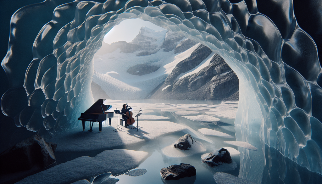 Swiss Musician Performs Inside Melting Glacier to Spotlight Climate Crisis