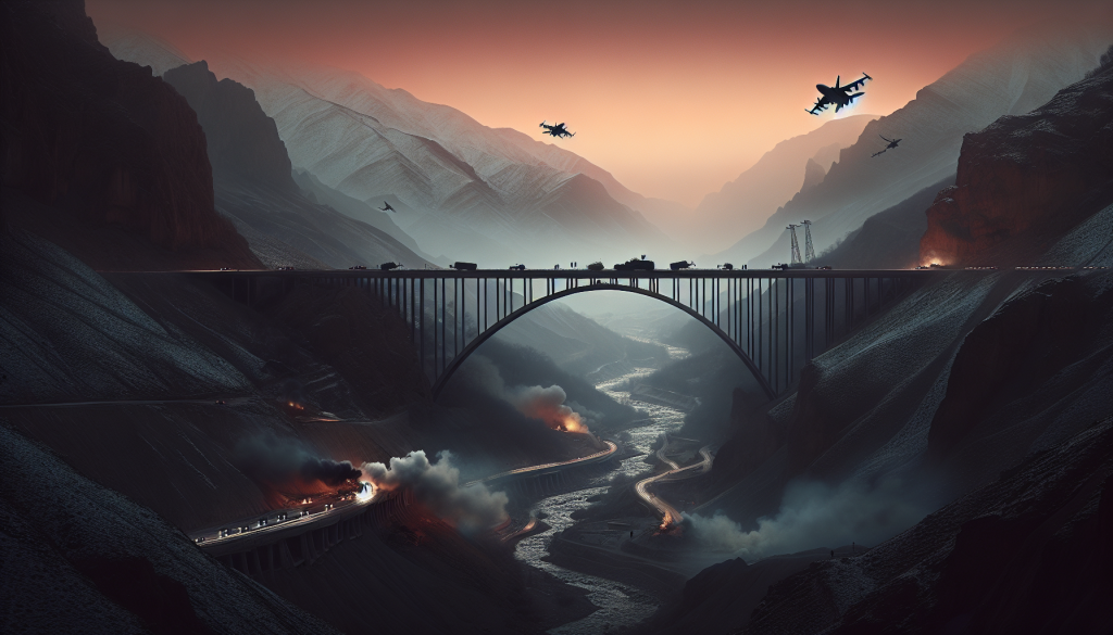 Video Captures US-Israeli Strikes on Iran’s B1 Bridge in Alborz Province