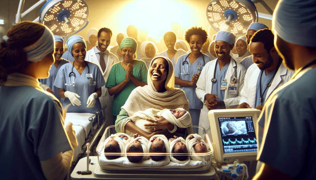 Ethiopian Mother Celebrates Rare Birth of Quintuplets After 12 Years