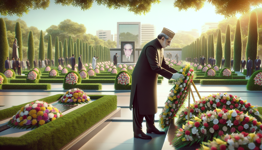 Interior Minister Mohsin Naqvi Honors Khaleda Zia at Her Grave