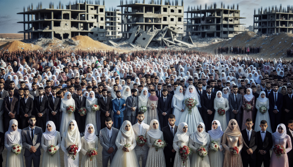 Mass Wedding Ceremony Offers Hope to Couples Amid Gaza Devastation