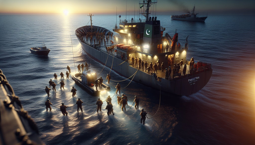 Pakistan Navy Conducts Rescue Operation for Stranded Indian, Indonesian Sailors
