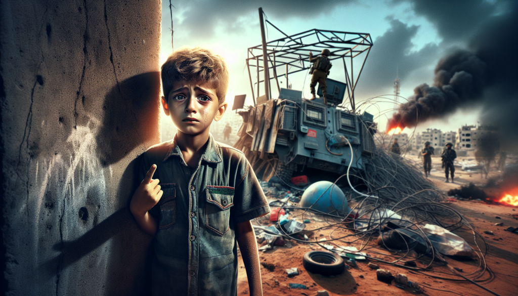 Palestinian Boy Mourns Father Killed in Israeli Strike on Gaza Post