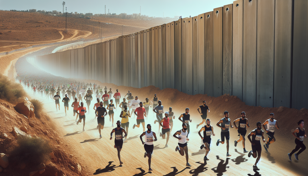 Palestinians Hold Freedom Marathon Along West Bank Separation Wall