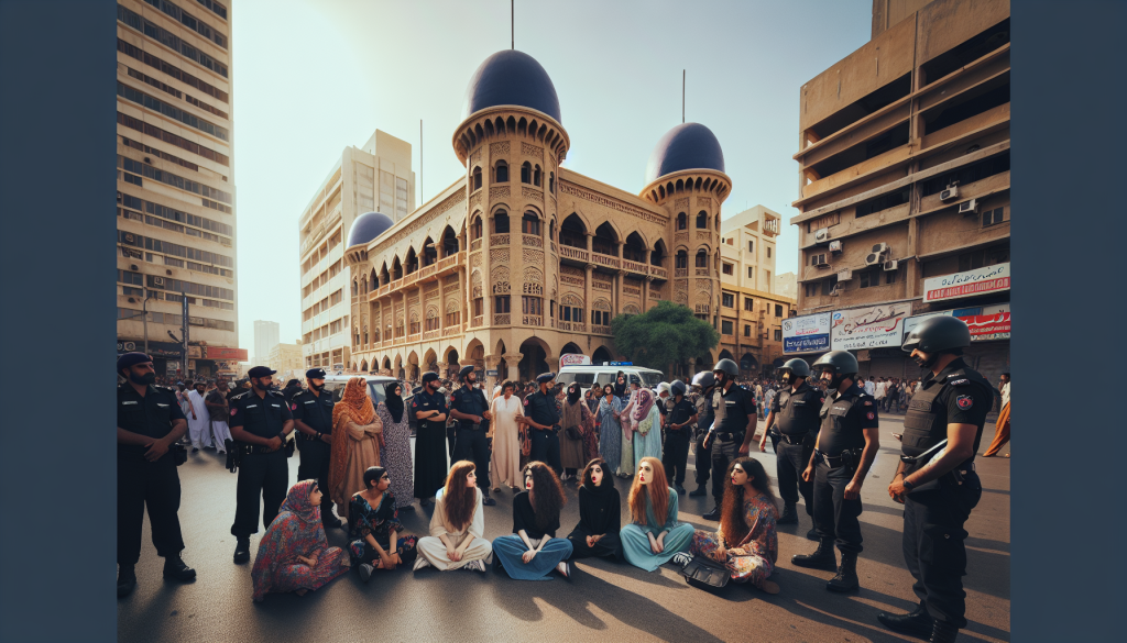 Police Detain Aurat March Leaders Briefly Outside Karachi Press Club