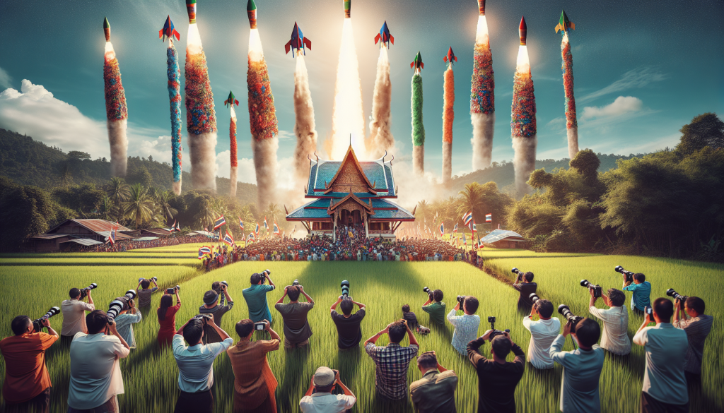 Thai Temples Compete in Annual Look Noo Rocket Festival Tradition