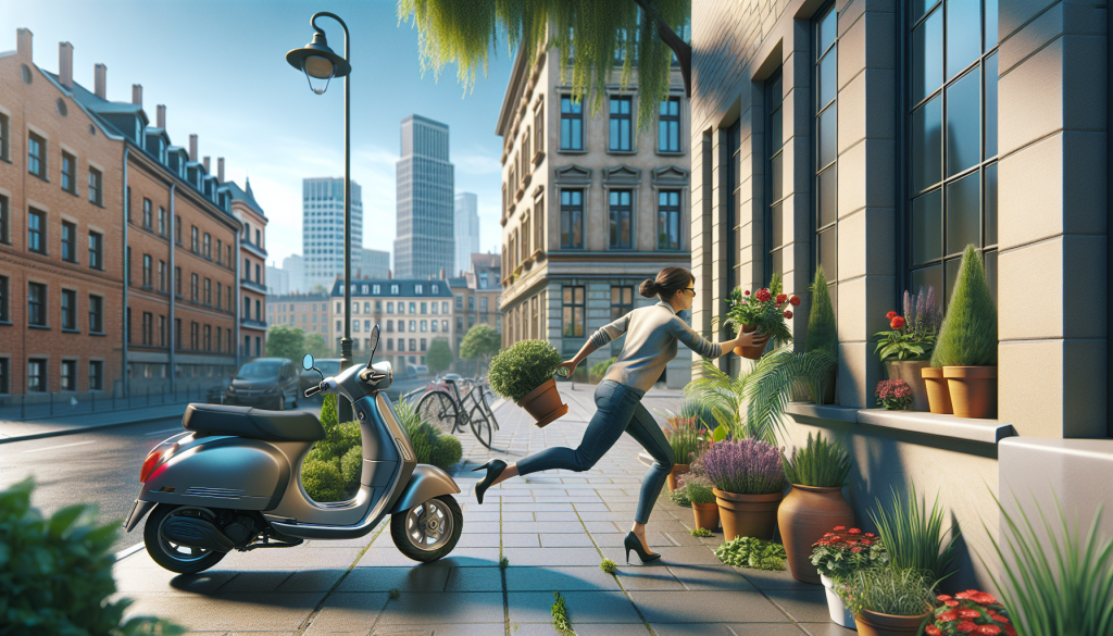 Woman Caught on Scooter Stealing Potted Plant in Viral Video