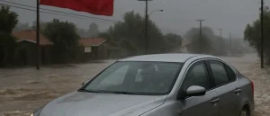 Driver Captures Moment Car is Swept Away During Floods in Chile