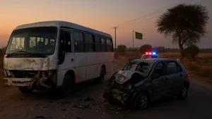 Five killed, four injured in Sanghar head-on collision