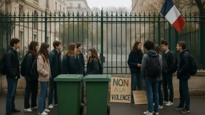 France student protests and claims of political manipulation