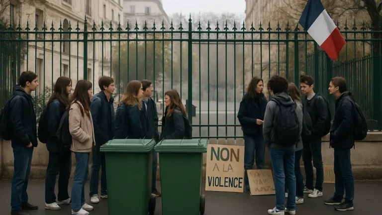 France student protests and claims of political manipulation