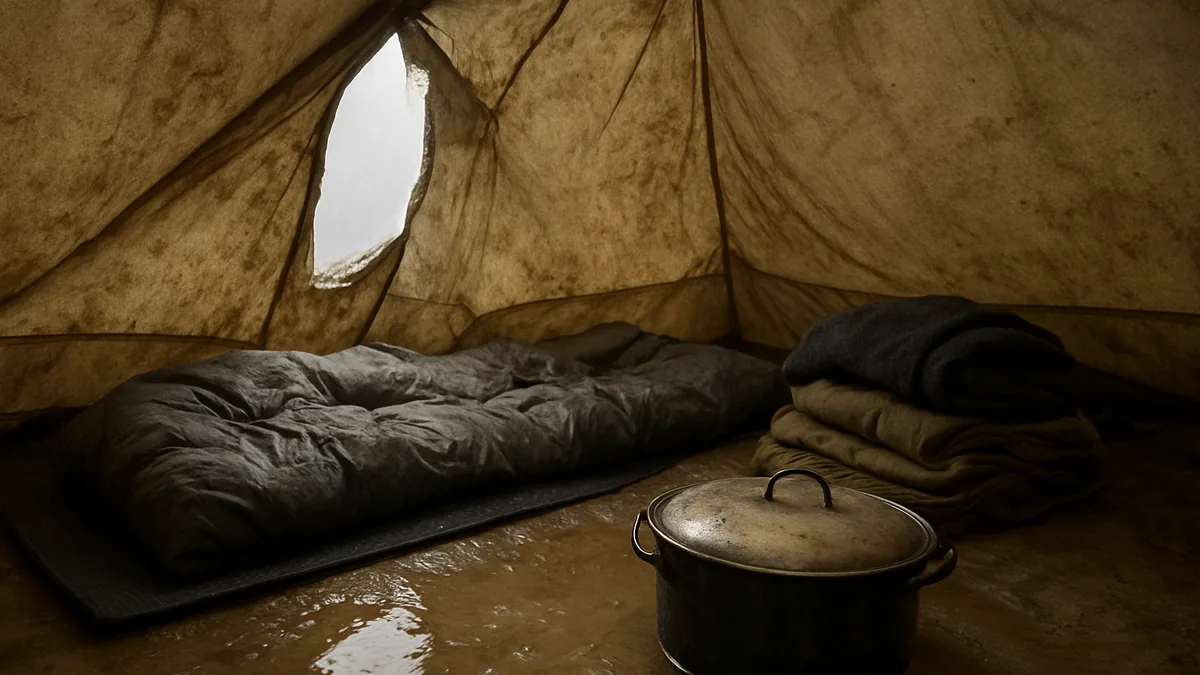 Gaza families face fourth winter in torn tents and floods