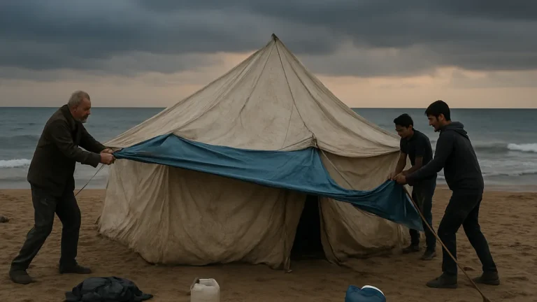 Gaza families face fourth winter in torn tents and floods