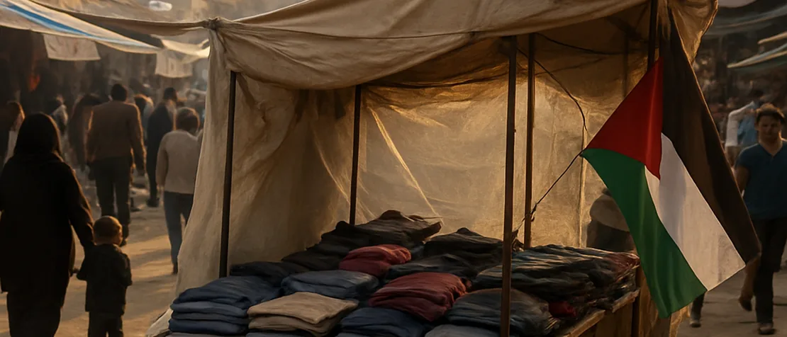 Gaza professionals move offices and clinics into tents