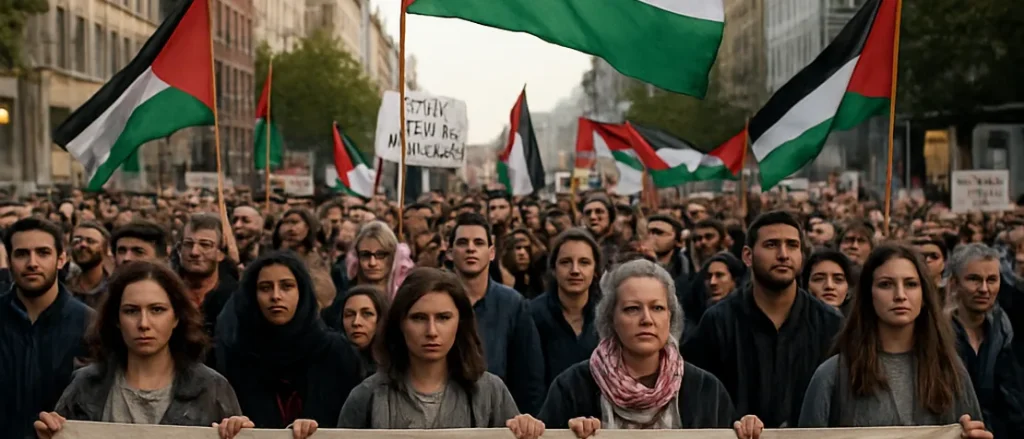 Global Protests Erupt in Solidarity with Gaza Amid Daily Israeli Strikes