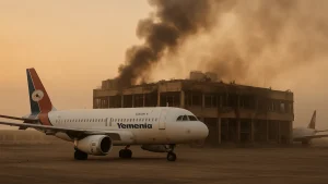 Houthi attacks hit Aden airport and targets in Saudi Arabia