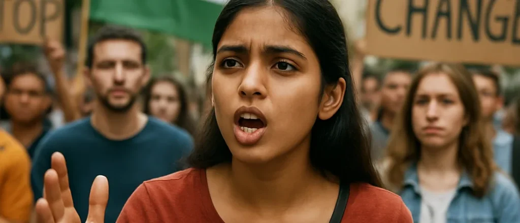 India’s Gen Z Protester Neha Bora Gains Recognition in Anti-Modi Protests