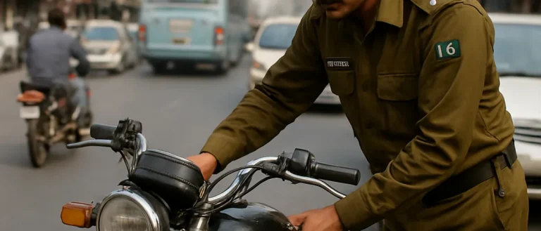 Motorcyclist Arrested in Lahore for 113 Outstanding E-Challans