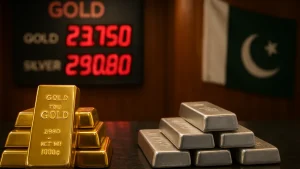 Pakistan gold rate drops as stronger dollar weighs on bullion