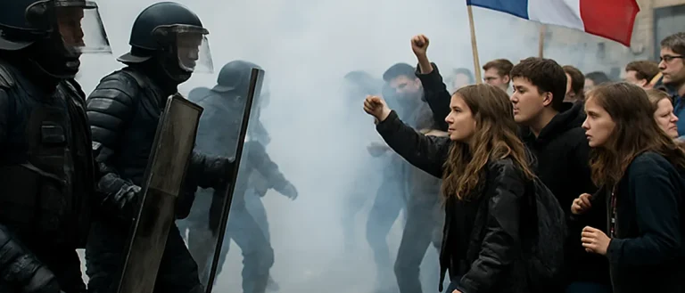 Riot Police Clash with High School Protesters in France Amid Nationwide Demonstrations