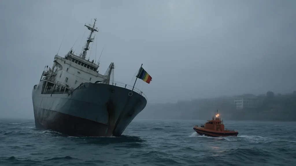 Romania blames Russia after drone sinks cargo ship off Black Sea