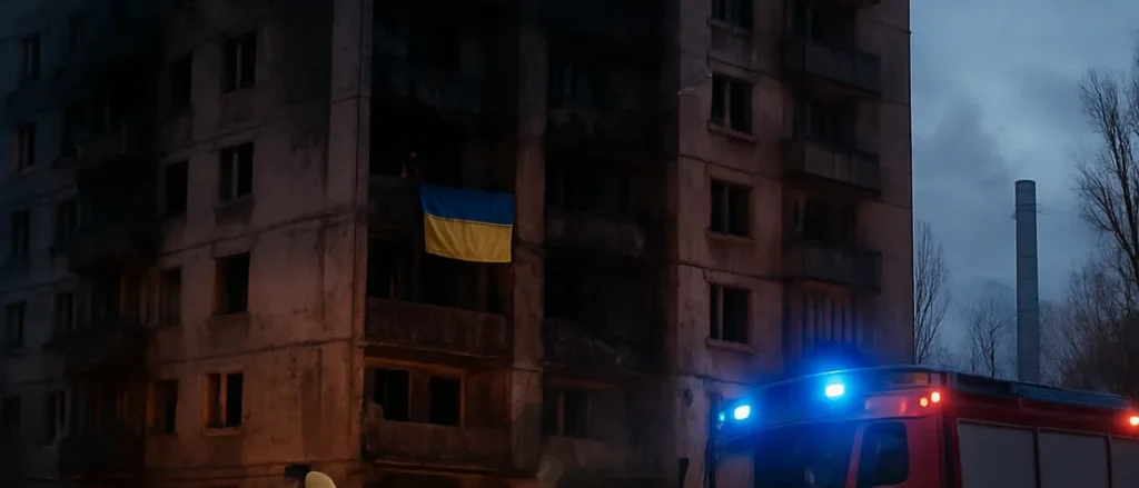 Russian strike hits Kyiv power plant and apartment block