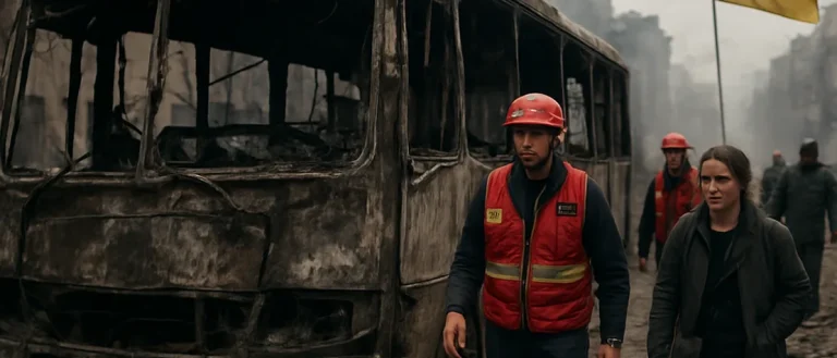 Russian Strike on Buses Kills 33 in Frontline Ukrainian City