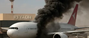 Smoke Seen Billowing from Plane at Riyadh Airport Amid Rising Houthi Attacks