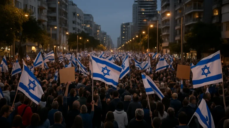 Thousands rally in Tel Aviv against Netanyahu before election