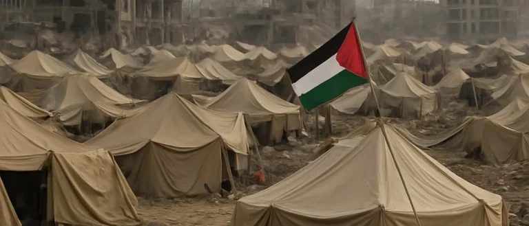 Three Years of Conflict in Gaza Marked by Expanding Tent Cities Amid Widespread Devastation