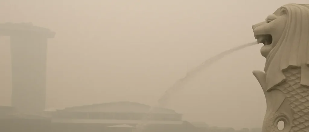 Toxic Haze from Indonesian Wildfires Obscures Singapore’s Landmarks