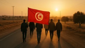 Tunisia graduates march for jobs as economic crisis deepens