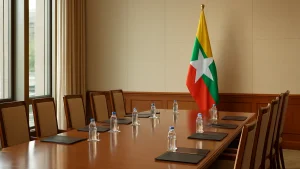 US Official Meets Myanmar Leader Min Aung Hlaing in Nay Pyi Taw